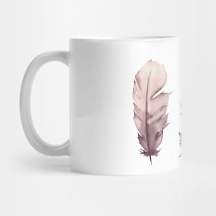 Blush pink feathers illustration Mug